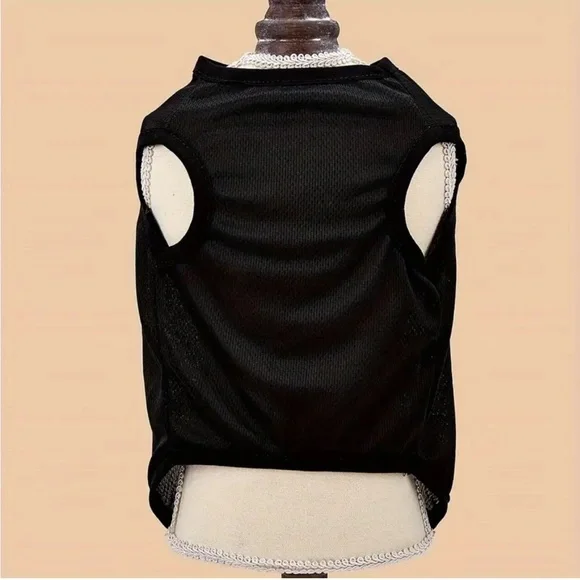 “Trouble Maker” Breathable Mesh Vest T-Shirt Outfit for Mini/Sm Pet Dog (XS) - Picture 5 of 7